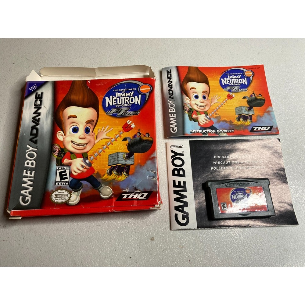 Adventure of Jimmy Neutron Jet Fusion Game Boy Advance GBA 2003 Complete Tested